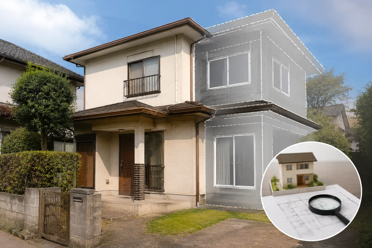 未登記増築部分がある住宅の売却